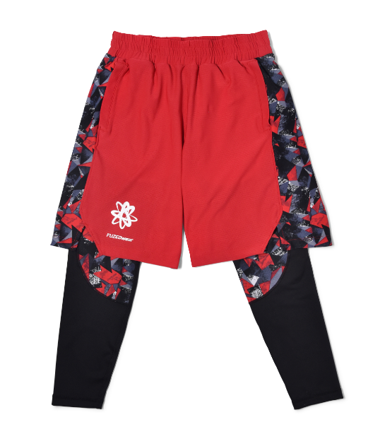 Youth Soccer Red shorts & black full length leggings - Boys Launch